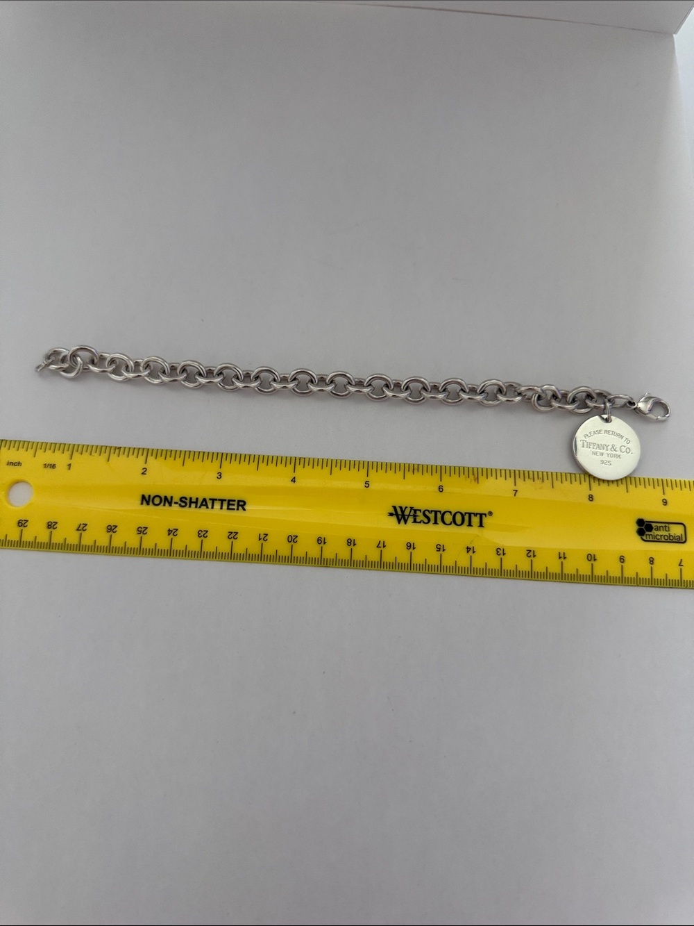 9” Length Tiffany & Co. Please Return To Tiffany Round Tag Bracelet - Picture 8 of 12